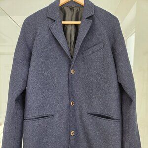 Jcrew Crewcuts Navy Blue Heather wool car coat size 16 Boys